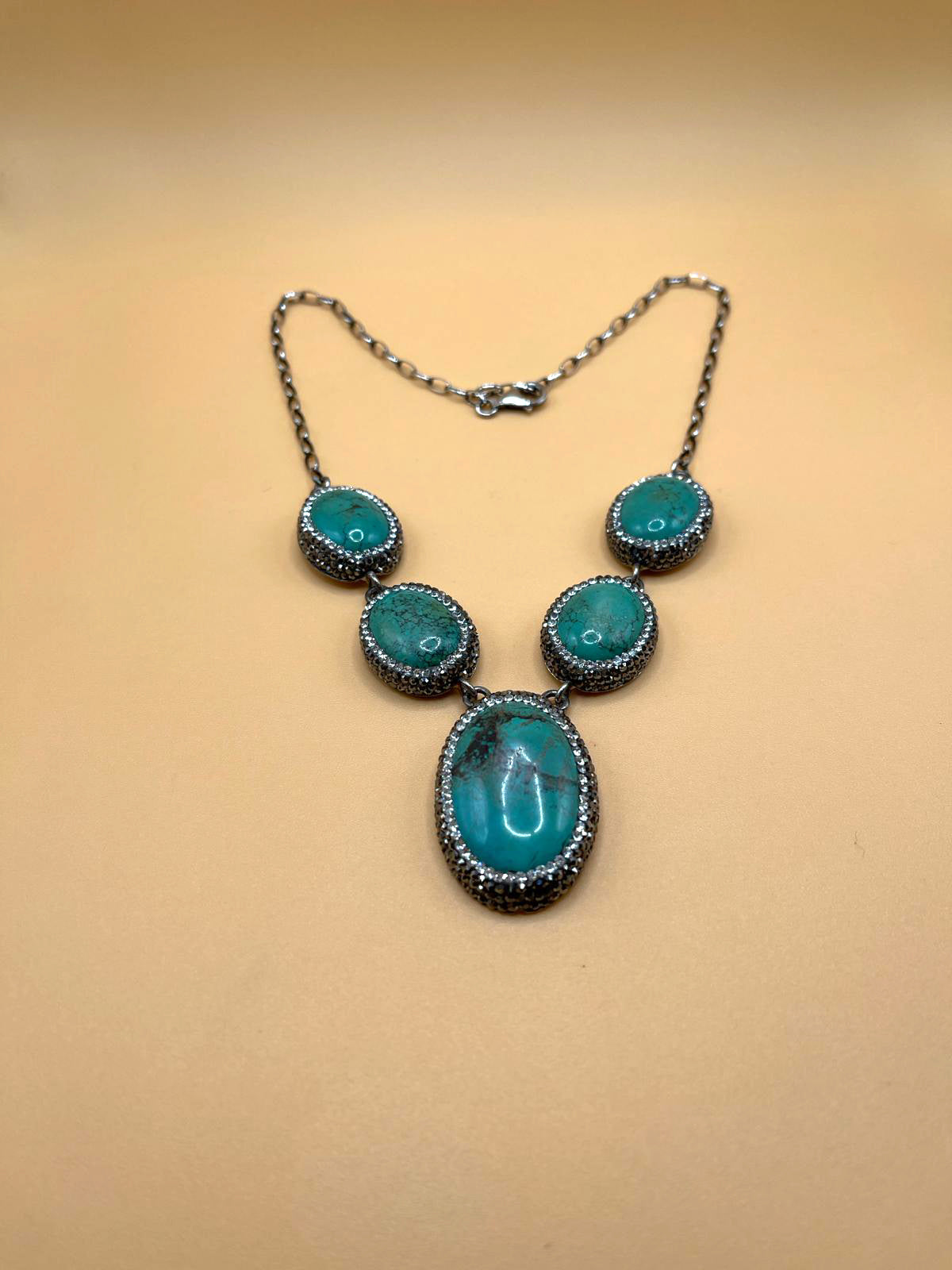Sterling Silver Tibetan Turquoise Necklace
