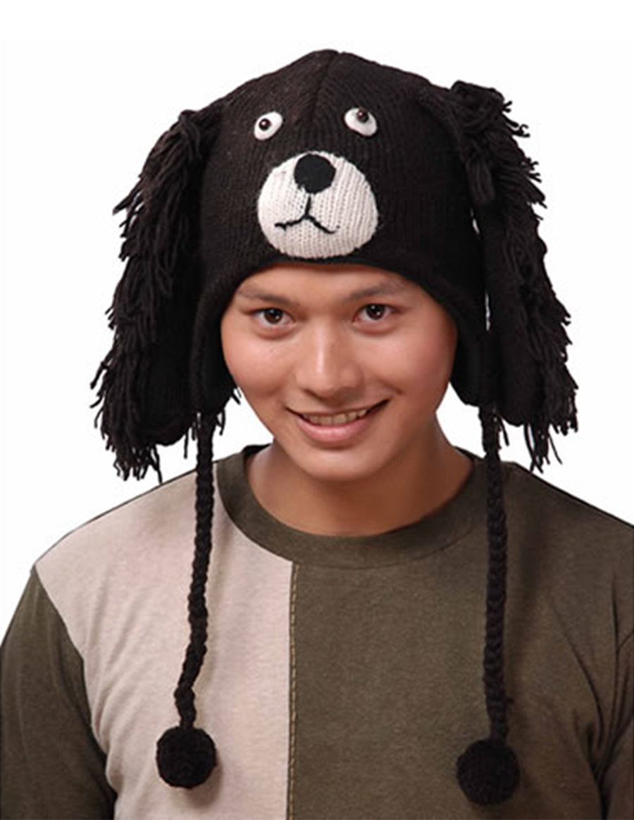 Furry Dog Faced Animal Hat