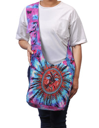 Sun Print Tie Dye Cotton Hobo Bag