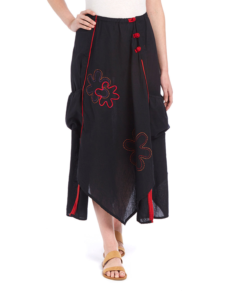 Embroidered Cotton Handerchief Skirt